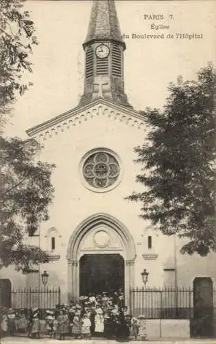 Ak Paris XIII, Kirche Boulevard de l’Hopital