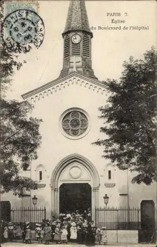 Ak Paris XIII, Kirche Boulevard de l’Hopital