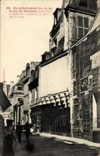 Ak Paris III, Corbelling von 12 Rue de Turenne, Hotel de Chaulnes