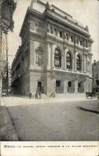 Ak Paris II. Börsenviertel, Le Nouvel Opera Comique, Place Boieldieu