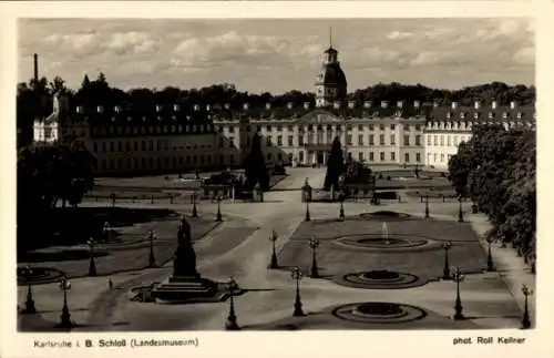 Ak Karlsruhe in Baden, Schloss, Landesmuseum