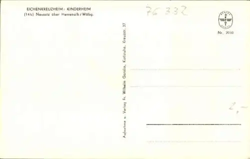 Ak Neusatz Bühl in Baden Schwarzwald, Eichenkreuzheim, Kinderheim