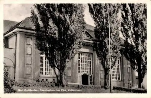 Ak Bad Gottleuba in Sachsen, Sanatorium der SVA, Kulturhaus