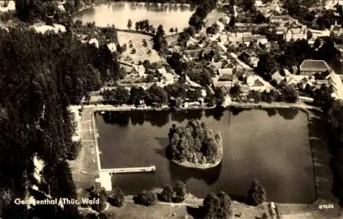 Ak Georgenthal Thüringer Wald, Fliegeraufnahme