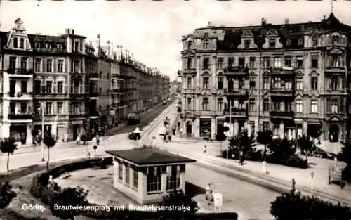 Ak Görlitz in der Lausitz, Brautwiesenplatz, Brautwiesenstraße