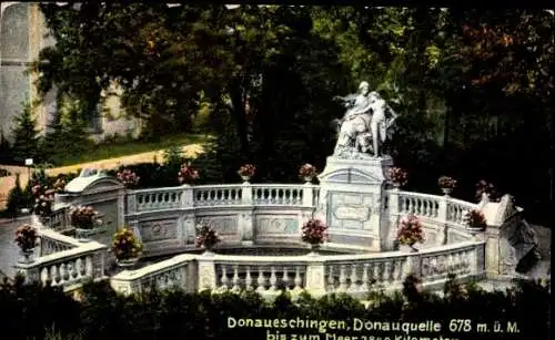 Ak Donaueschingen im Schwarzwald, Donauquelle