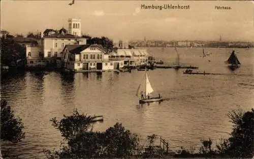 Ak Hamburg Nord Uhlenhorst, Alsterpanorama am Uhlenhorster Fährhaus