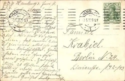 Ak Hamburg Mitte St. Georg, Hauptbahnhof, Straßenbahn