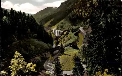 Ak Breitnau im Schwarzwald, Höllental, Ravenna Viadukt