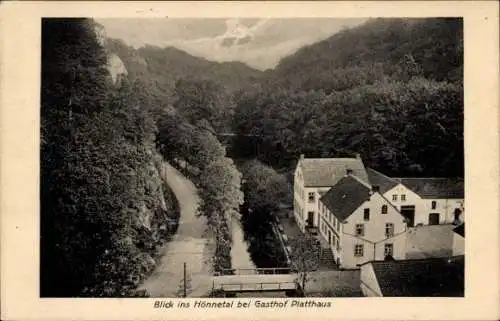 Ak Hönnetal Hemer im Sauerland, Gasthaus Platthaus