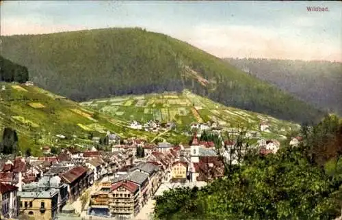 Ak Bad Wildbad im Schwarzwald, Panorama