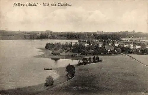 Ak Feldberg in Mecklenburg, Blick vom Ziegenberg