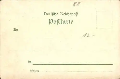 Litho Zittau in Sachsen, Gesamtansicht, Rathaus