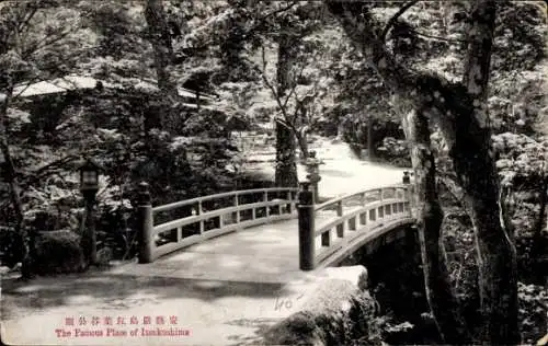 Ak Itsukushima Island Japan, der berühmte Ort, Brücke