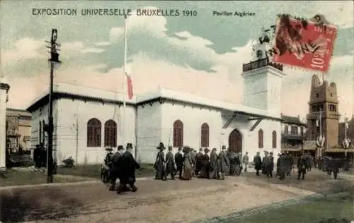 Ak Brüssel Brüssel, Ausstellung 1910, Algerischer Pavillon