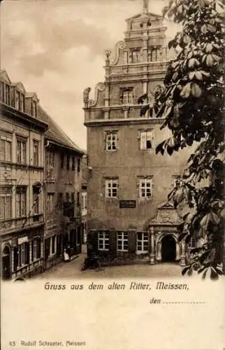 Ak Meißen an der Elbe, Gasthof zum alten Ritter