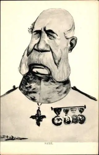 Künstler Ak Karikatur, Kaiser Franz Joseph I.