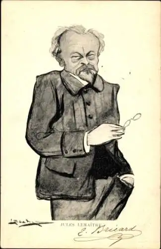 Künstler Ak Karikatur, Schriftsteller Jules Lemaître