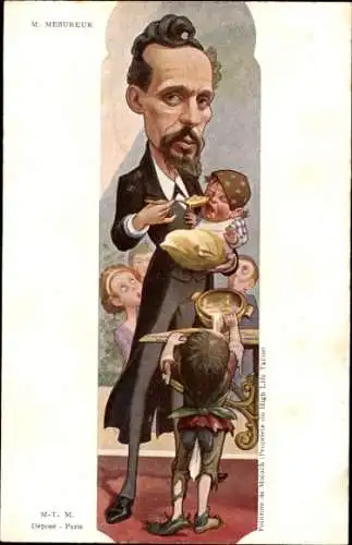 Künstler Ak Sirat, Gustave Mesureur, Président du Parti radical-socialiste, Karikatur