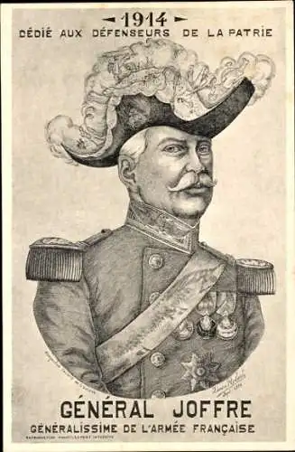 Künstler Ak General Joseph Joffre, Portrait