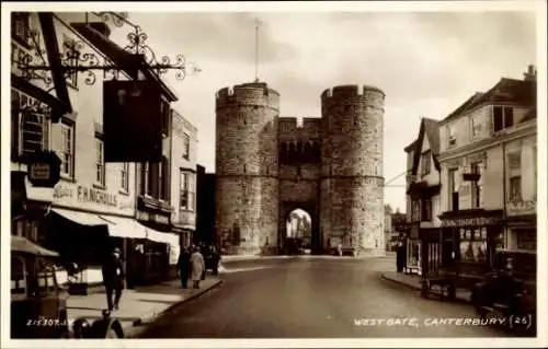 Ak Canterbury Kent England, Westtor