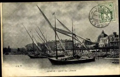 Ak Genève Genf Schweiz, Quai du Léman