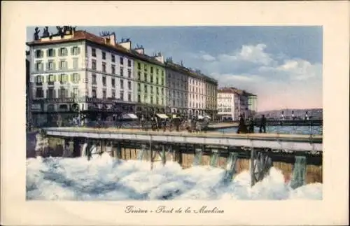 Ak Genf Genf Schweiz, Pont de la Machine