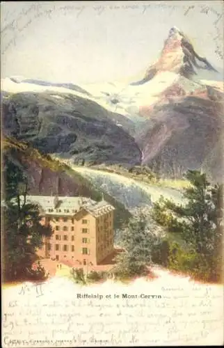 Ak Zermatt Kanton Wallis, Hotel Ryffelberg, Mont Cervin