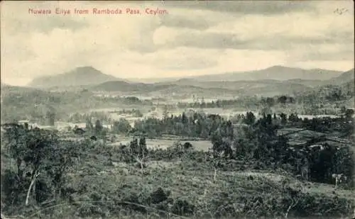 Ak Ceylon Sri Lanka, Nuwara Eliya vom Ramboda Pass