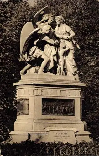 Ak Basel Bâle Stadt Schweiz, Strassburgerdenkmal