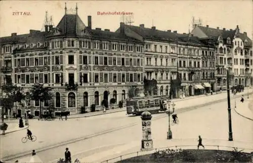 Ak Zittau in Sachsen, Bahnhofstraße