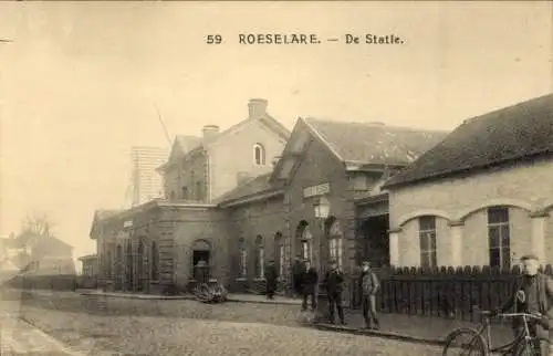 Ak Roeselare Roeselaere Rousselare Roulers Westflandern, Bahnhof