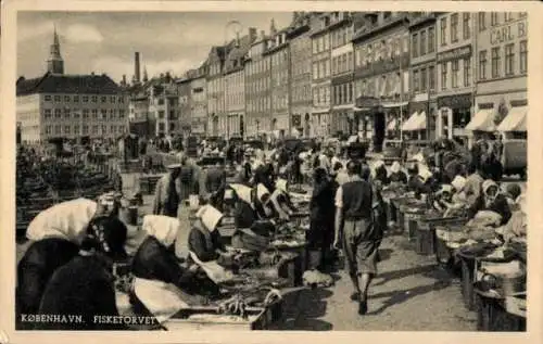 Ak København Kopenhagen Dänemark, Fisketorvet, Fischmarkt