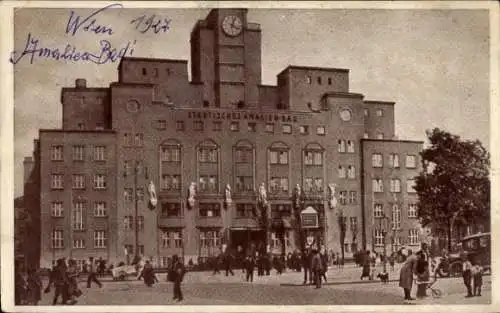 Ak Wien 10, Städtisches Amalienbad, Reumann Platz