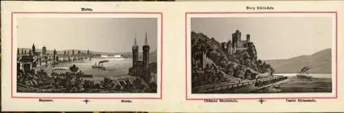 Album mit 12 zusammenhängende Lithos Bilder " Rhein"