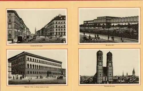 Album mit 15 Lithos AK von München