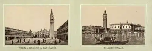 Album mit 12 Lithos AK Venezia Venedig Veneto