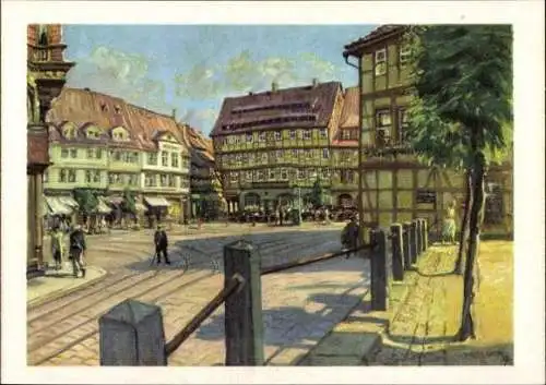 Set von 14 AK im Umschlag von Alt Halberstadt, Künstler Walter Gemm