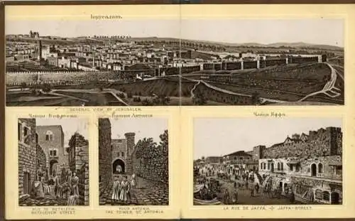 Album mit 10 Lithos Bilder von Jerusalem 