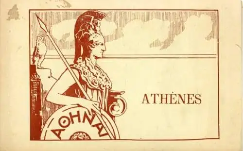 Heft mit 19 Ansichten zusammenhängend von  Athenes