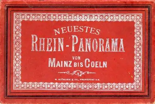 Album " NEUESTES RHEIN-PANORAMA VON MAINZ BIS COELN" Litho 