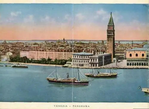 Album mit 27 Ansichten von Venezia Venedig Veneto, 1 Panorama