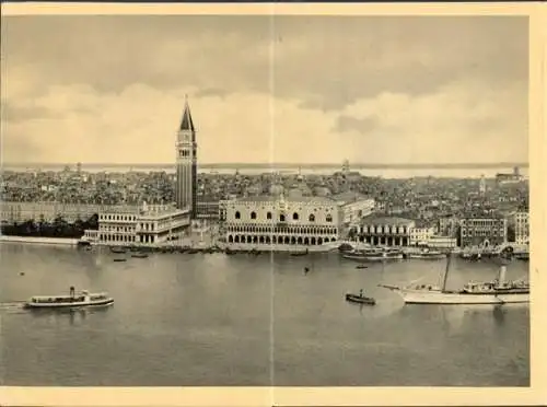 Album mit 32 Ansichten von Venezia, 1 Panorama , Stadtplan auf den Rückseite 