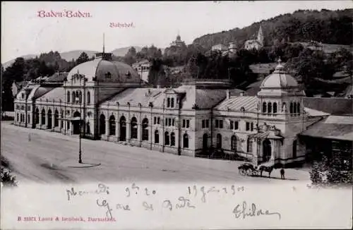 Ak Baden Baden am Schwarzwald, Bahnhof