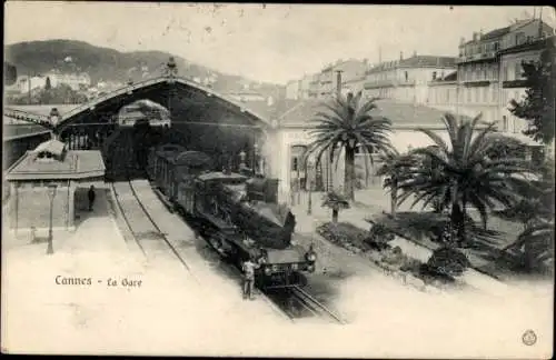 Ak Cannes Alpes Maritimes, La Gare