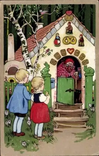 Künstler Ak Baumgarten, Fritz, Märchen, Gebrüder Grimm, Hänsel und Gretel