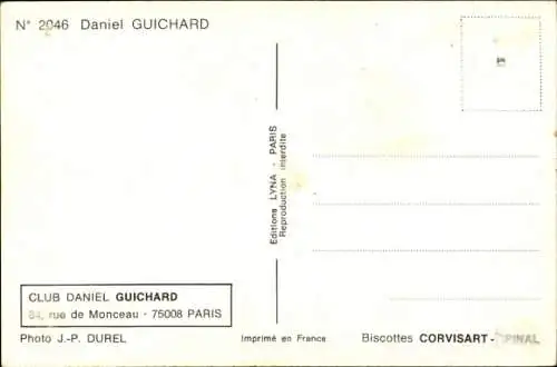 Ak Schauspieler Daniel Guichard, Portrait, Autogramm