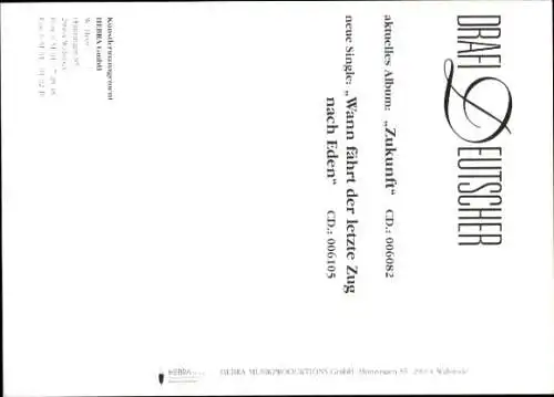 Ak Sänger Drafi Deutscher, Portrait, Autogramm