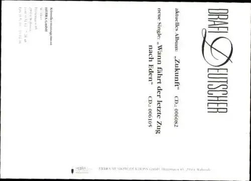 Ak Sänger Drafi Deutscher, Portrait, Autogramm