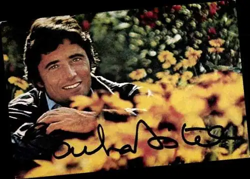 Ak Sänger Sacha Distel, Portrait, Autogramm
